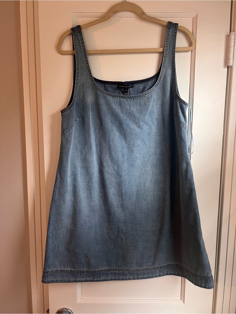 Blue Blush Light Blue Denim A-Line Tank